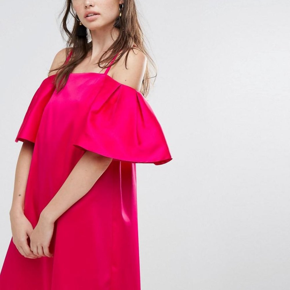Warehouse Bardot Mini Dress